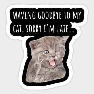 Funny Cat Indoors Sticker